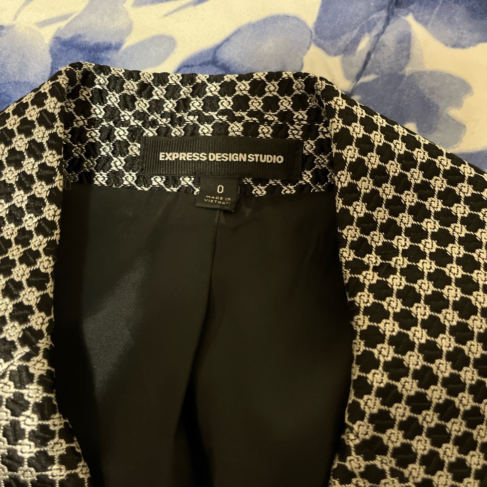 Express Houndstooth Cape Blazer - image 2